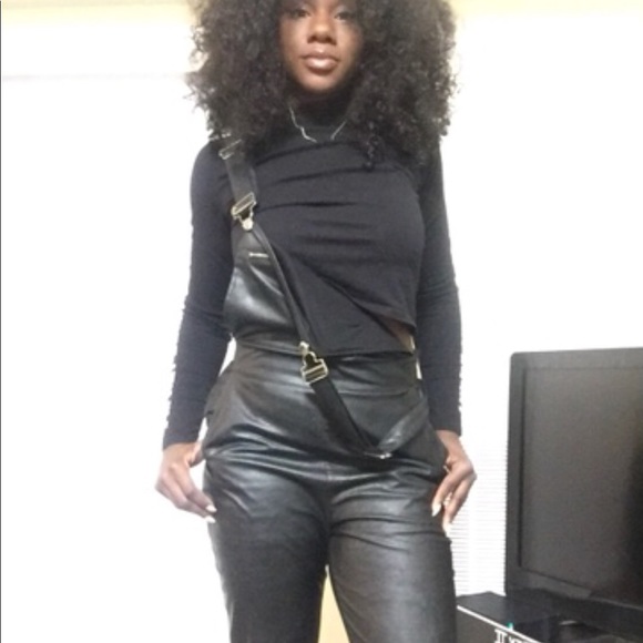 leather jumper pants